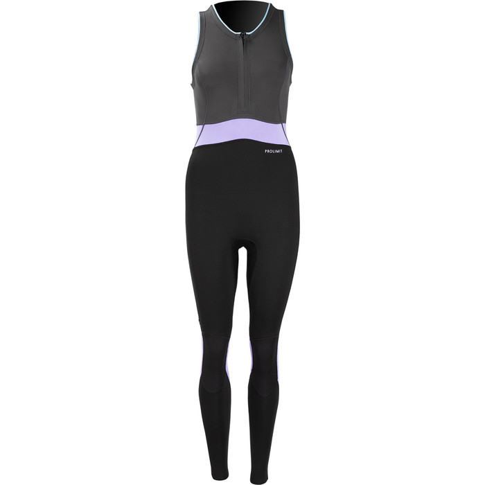 2024 Prolimit Womens Zodiac Airmax 1.5mm SUP Long John Front Zip Wetsuit 400.14725.040 - Black / Lavender